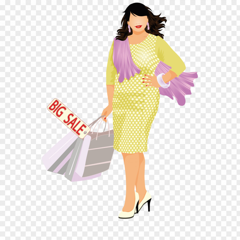 Shopping Woman Plus-size Clothing Stock Photography Model PNG