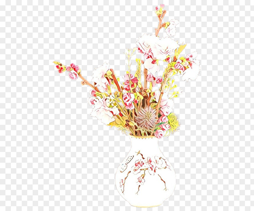 Vase Wildflower Cherry Blossom Background PNG