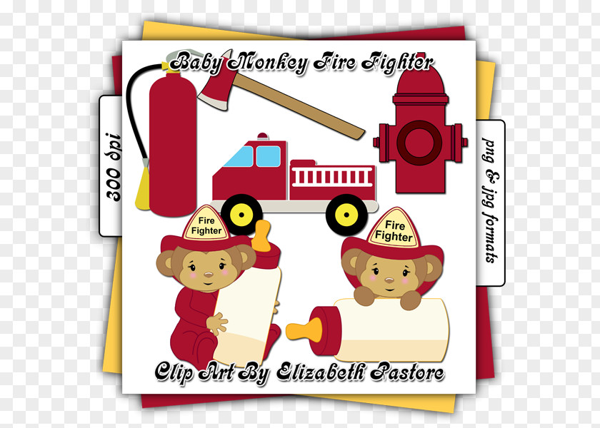 Baby Monkey Clipart Firefighter Fire Hydrant Clip Art PNG