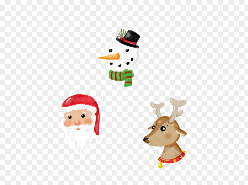 Christmas Santa And Deer Snowman Claus Reindeer PNG