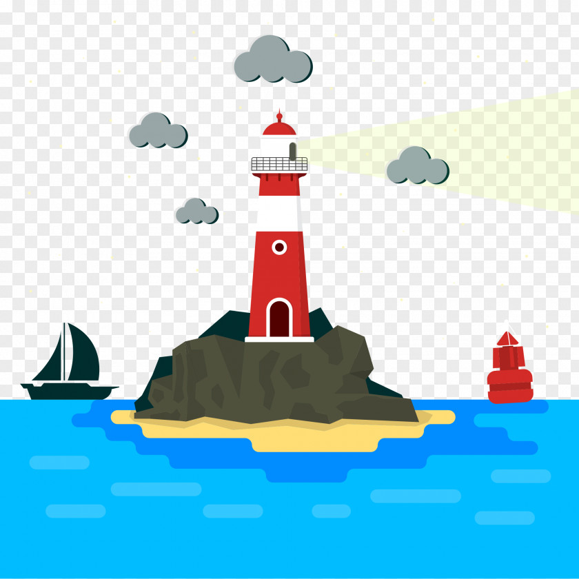 Lighthouse Illustration Clip Art Design Image Vector Graphics PNG