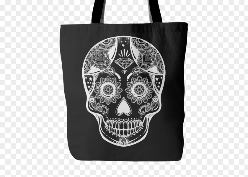Sugar Skull Tote Bag T-shirt Clothing Accessories PNG