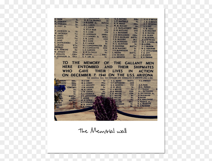 Time Remember Wwii Lost Lives USS Arizona Memorial Paperback Harbor Name Font PNG