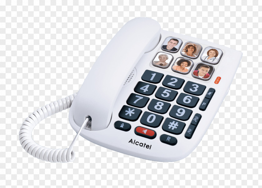 Tmax Sobremesa Alcatel 10 Con Teclas Grandes Landline For The Elderly T MAX 20 White Mobile Home & Business Phones PNG