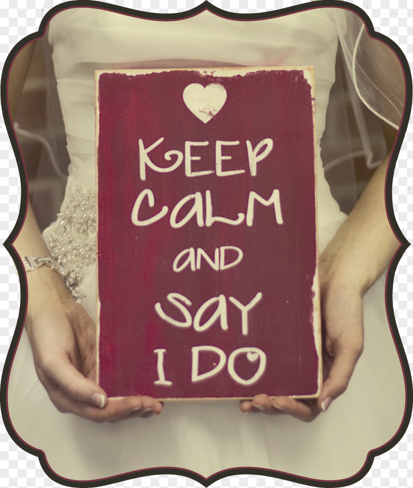 Wedding Bride Keep Calm And Carry On Engagement Gift PNG