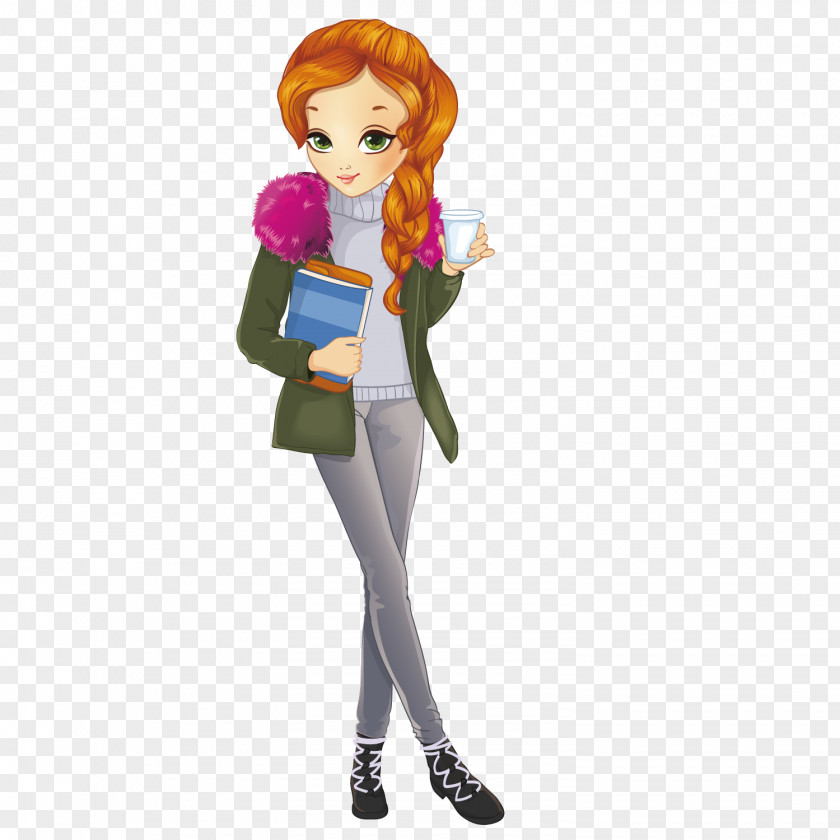 Stock Illustration Adobe Illustrator PNG illustration Illustration, A sexy female teacher holding a cup clipart PNG