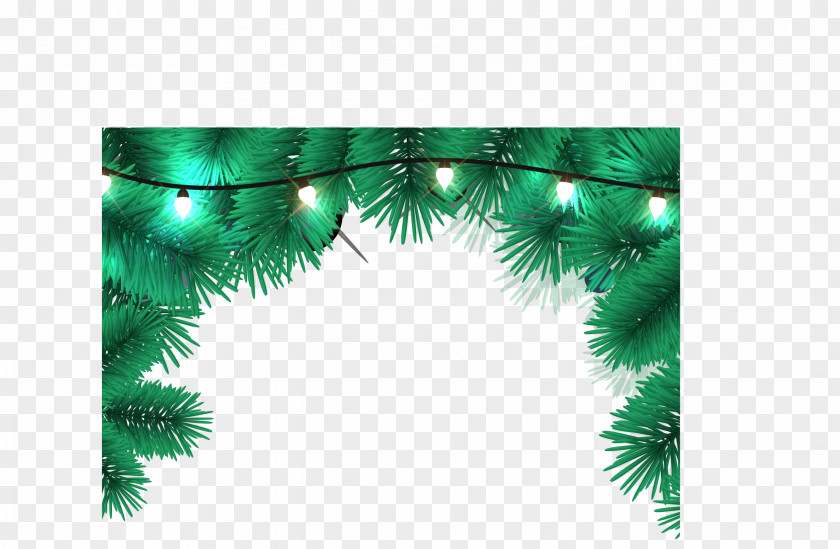 Christmas Decoration Border Ornament Tree Lights Santa Claus PNG