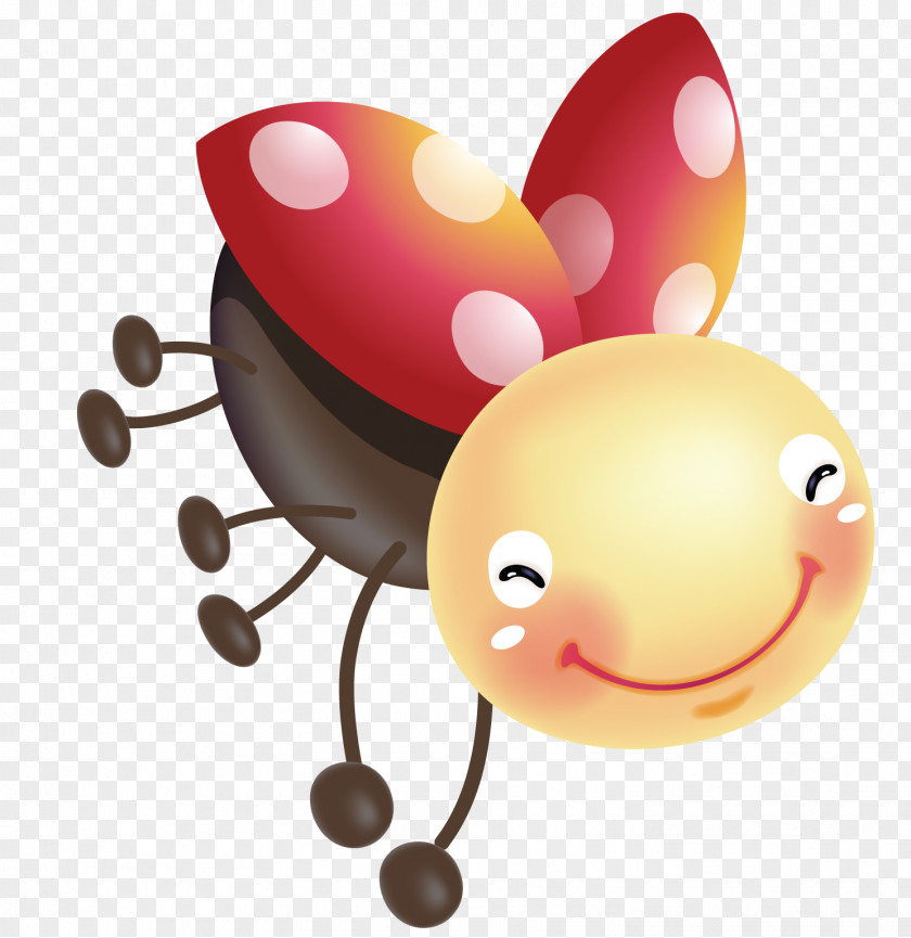 Cute Little Bee Coccinella Clip Art PNG