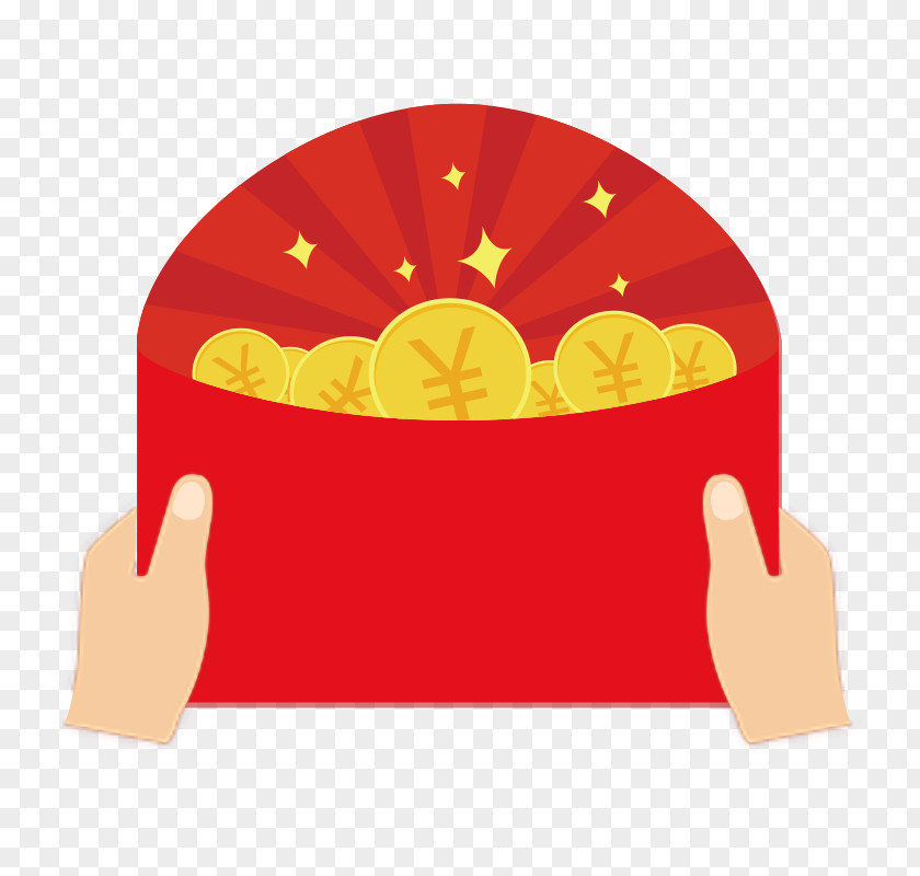 Open Gold Coin Red Spree Envelope Clip Art PNG