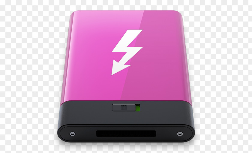 Pink Thunderbolt W Purple Electronic Device Gadget Multimedia PNG