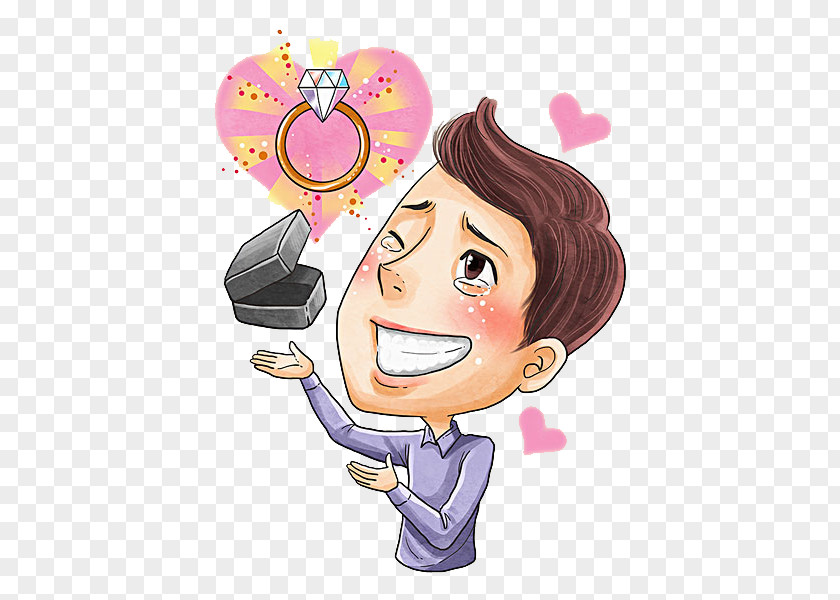 Courting Man Cartoon Download Illustration PNG