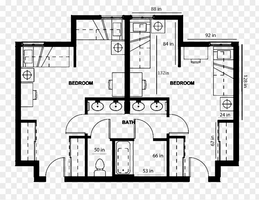 Housing Southern Oregon University Floor Plan Raiders Football Dormitory House PNG