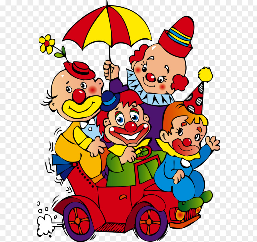 Lustige Clown Car Circus PNG