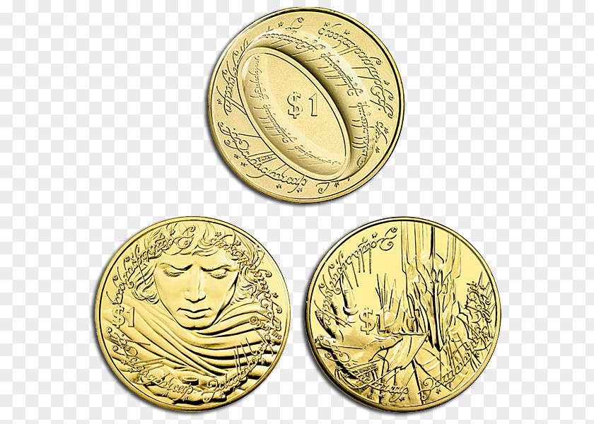Coin Uncirculated New Zealand Gold The Lord Of Rings PNG