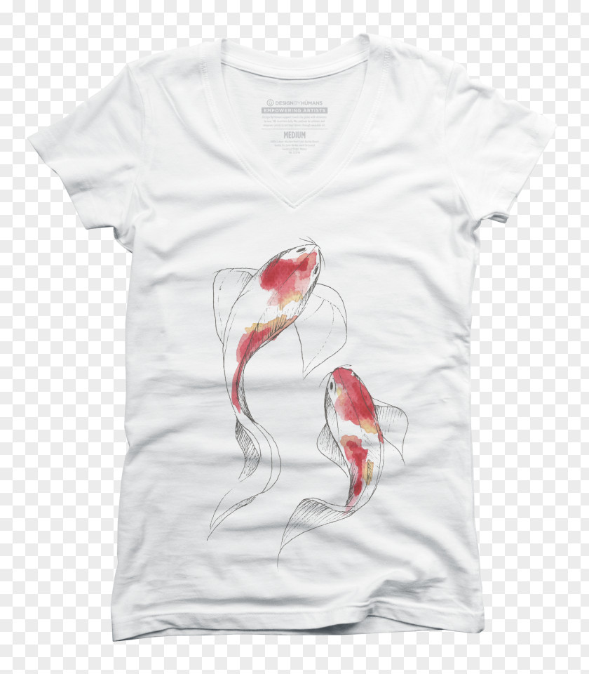 Koi Fish Chasing Long-sleeved T-shirt Hoodie Top PNG
