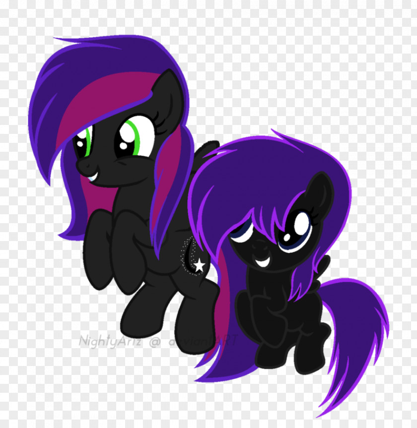Mother And Daughter Cat Horse Pony Animal Mammal PNG