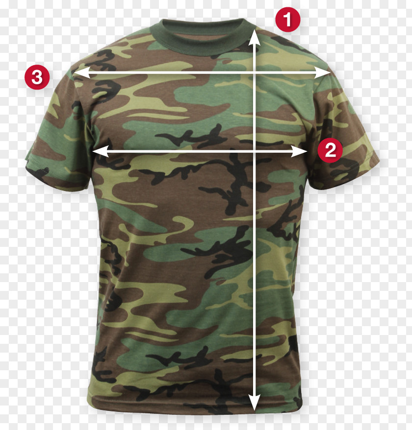 T-shirt Military Camouflage U.S. Woodland PNG