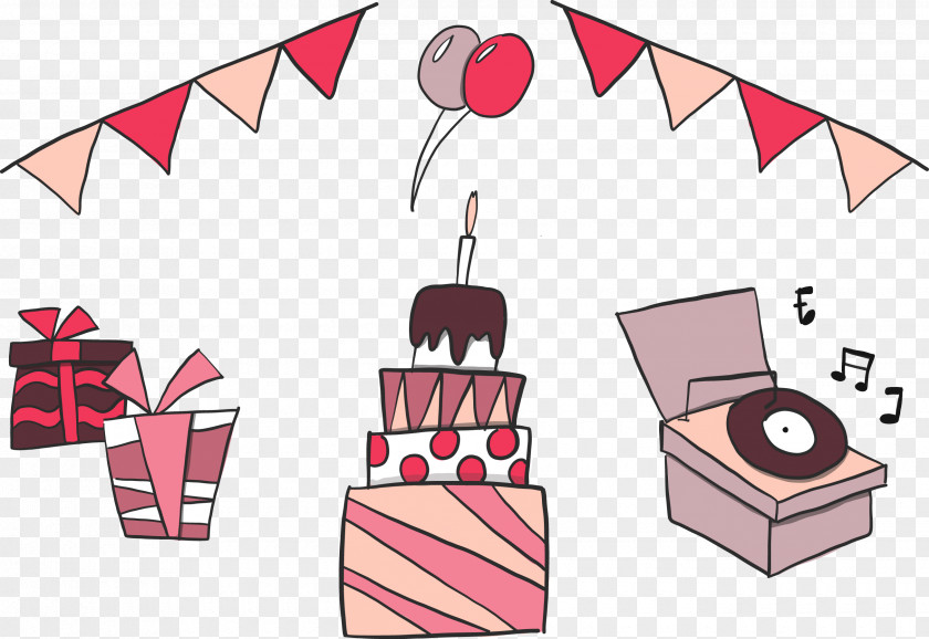 Birthday Celebration Album Gift Vector Party Clip Art PNG