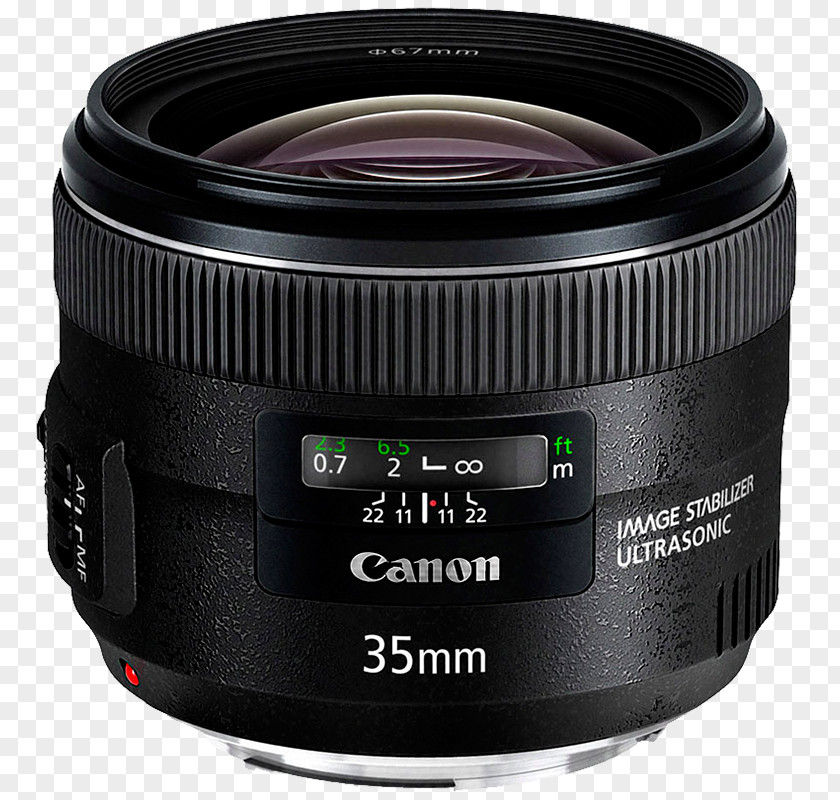 Camera Lens Canon EF Mount EOS 35mm Wide-Angle F/2 IS USM PNG