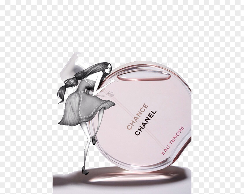 Chanel Perfume No. 5 Fashion Illustration PNG