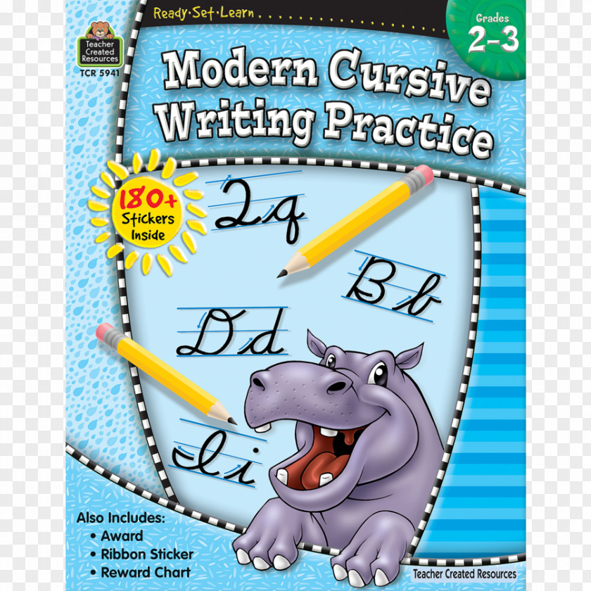 Modern Teaching Cursive Handwriting Book Learning PNG