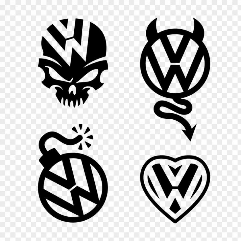 Vw Logo Car Volkswagen Decal Bumper Sticker PNG