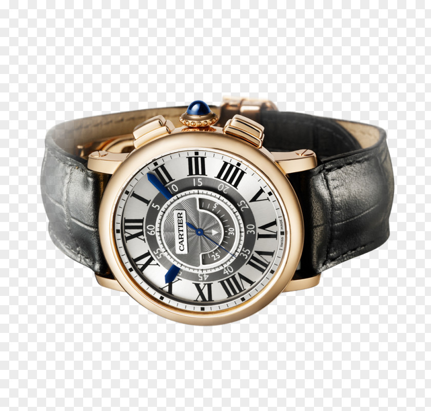 Watch Rotonde De Cartier Bands Silver Strap PNG