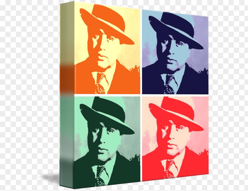 Al Capone Fedora Pop Art Gallery Wrap PNG