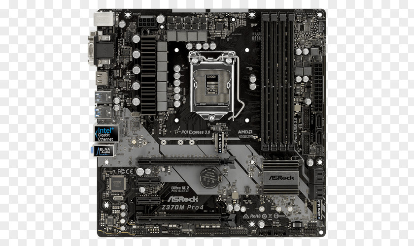 CPU Socket Intel ASRock Z370 EXTREME4 MicroATX LGA 1151 PNG