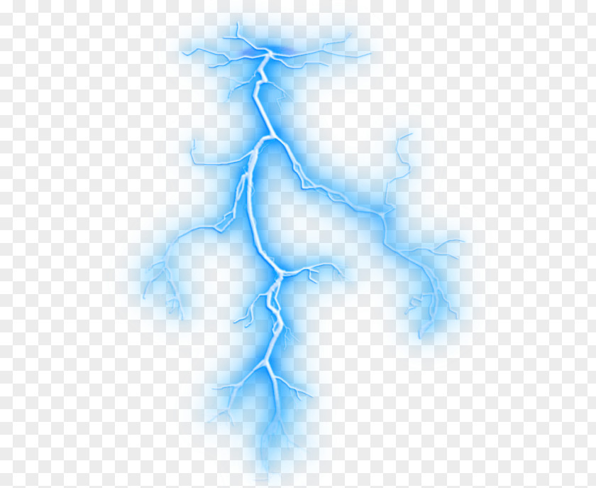 Lightning Strike Electric Blue Thunder PNG