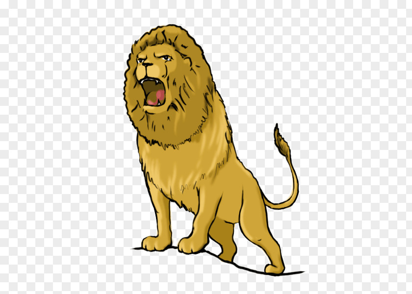 Lion Tiger Roar Cartoon Clip Art PNG