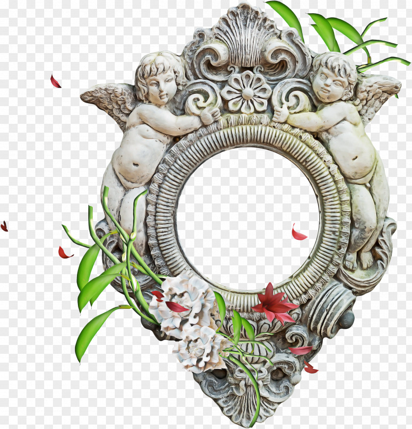 Oval Picture Frame Circle Background PNG