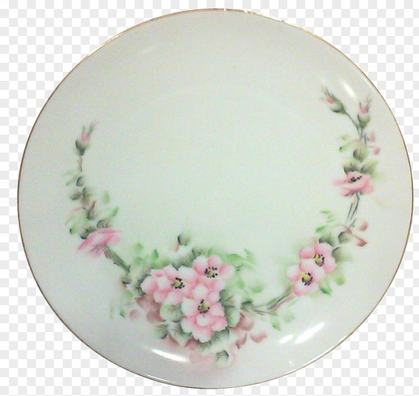 Plate Porcelain Platter Tableware Flower PNG