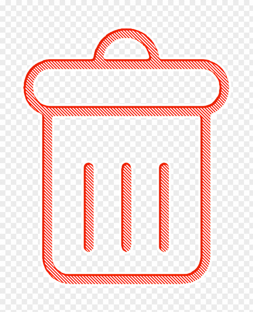 Rectangle Orange Delete Button Icon Tools And Utensils Bin PNG