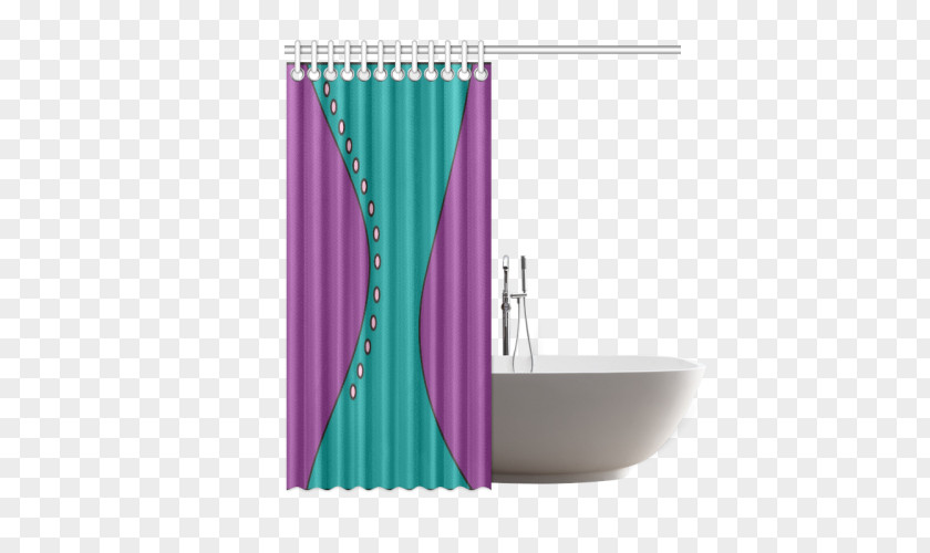 Shower Douchegordijn Curtain & Drape Rings Bathroom PNG