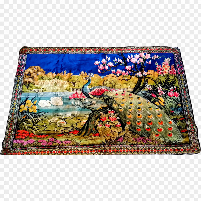 Carpet Cygnini Tapestry Antique Rug Hooking PNG