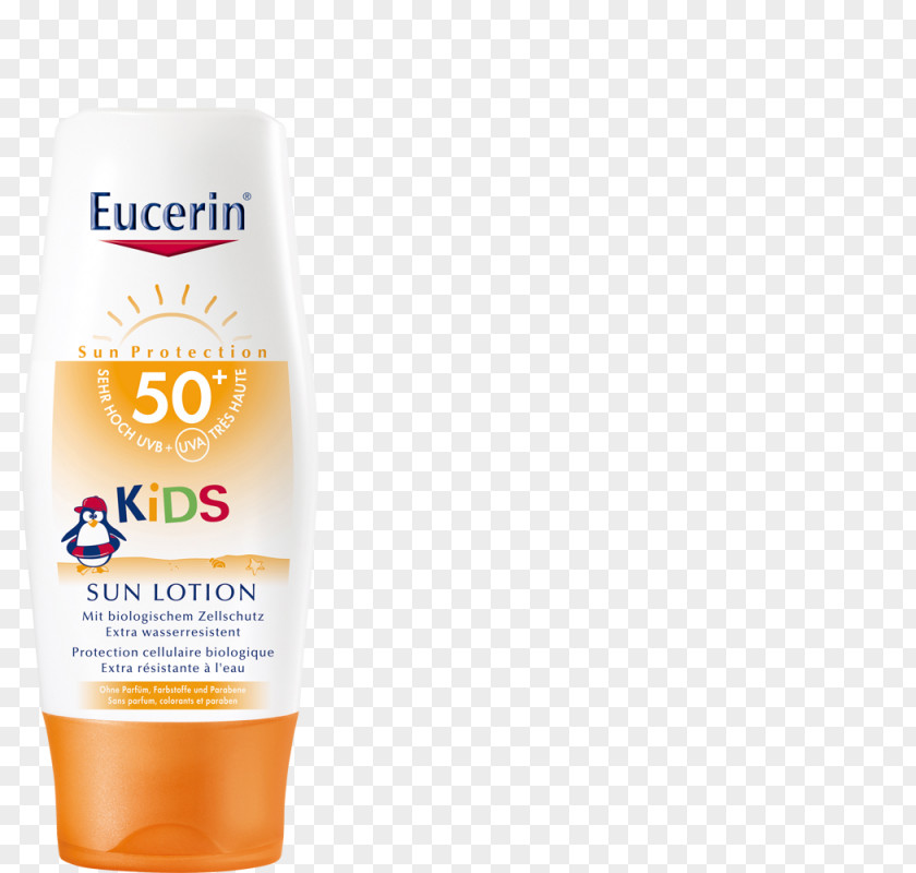 Child Sunscreen Lotion Eucerin Factor De Protección Solar Skin PNG