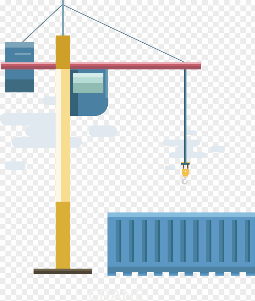 Crane Port Intermodal Container PNG