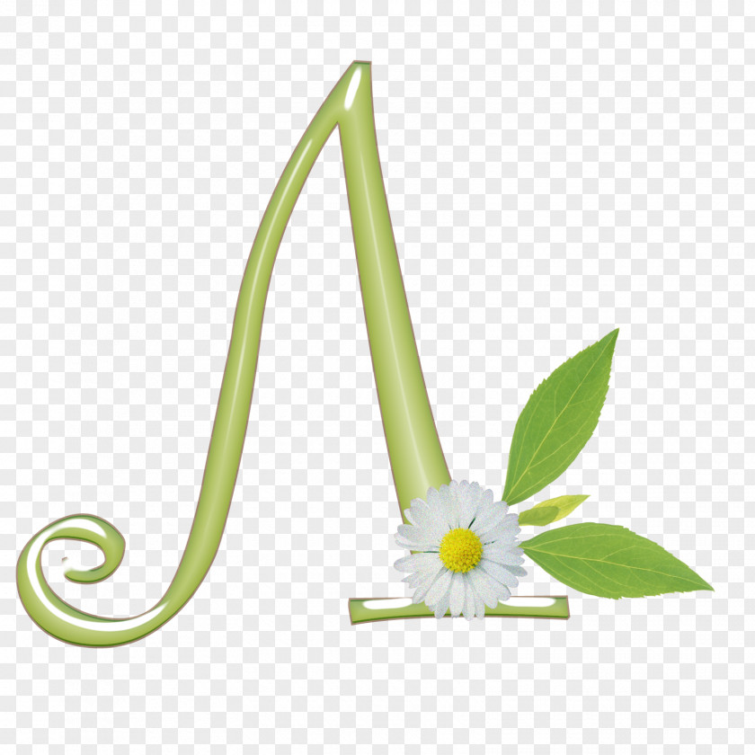 Margarida Baby Alphabet Flower Umbrella Font PNG