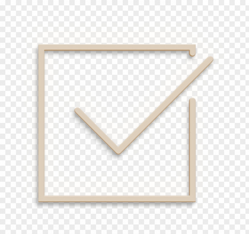 Beige Essential Set Icon Tick Checked PNG