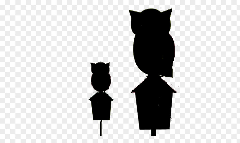 Black Owl Silhouette Material Cartoon PNG