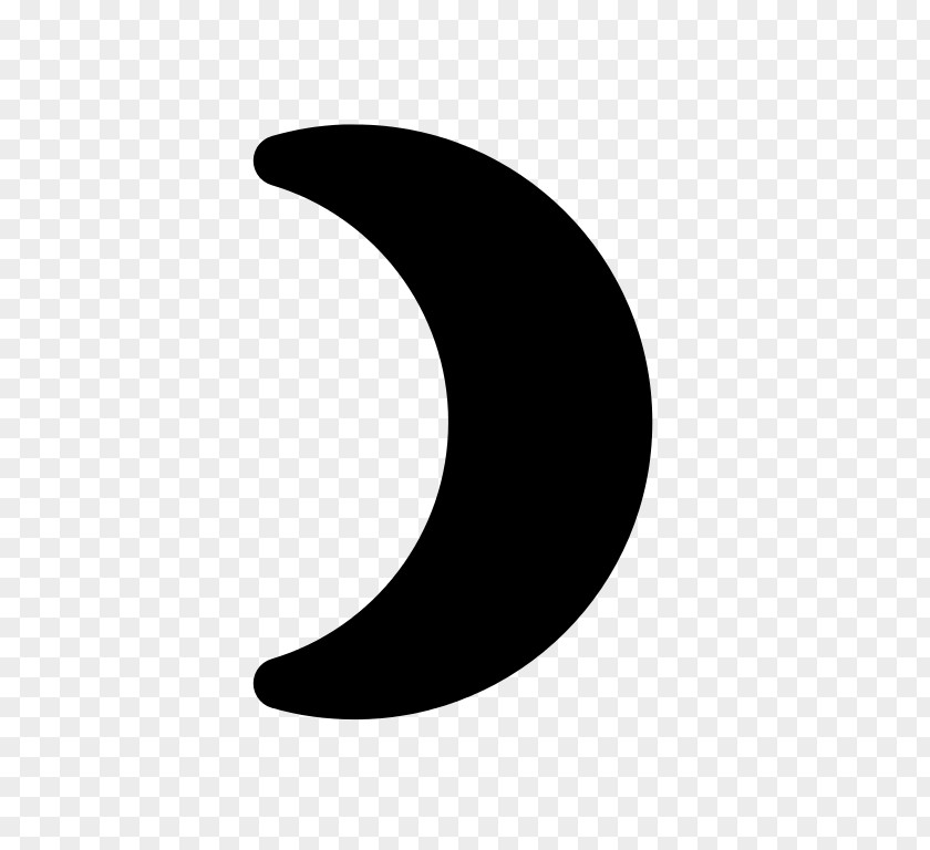 Crescent Symbol Logo Circle PNG