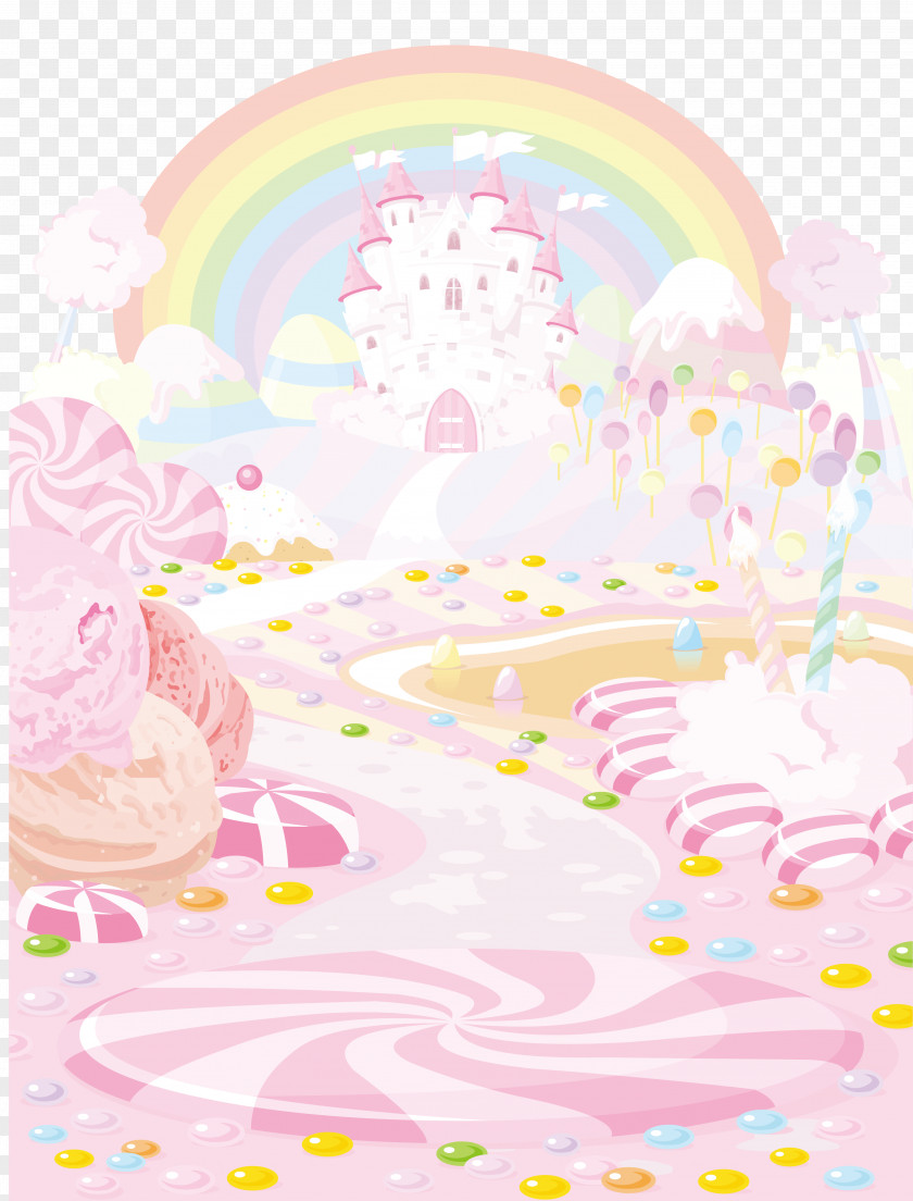 Dream Castle Cupcake Candy Lollipop Lemon Drop Dessert PNG