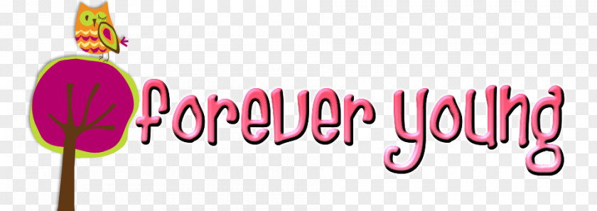 Forever Young Logo Brand Font Pink M Desktop Wallpaper PNG