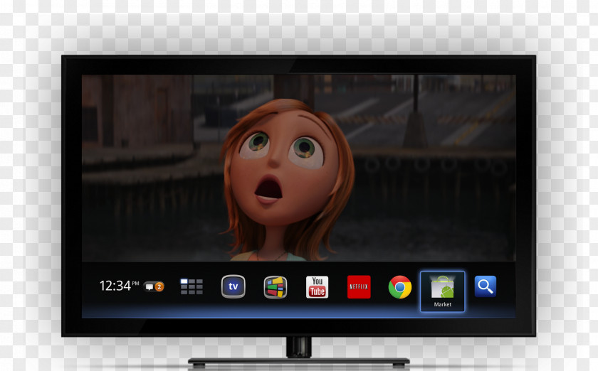Google TV Television Set Smart Chromecast PNG
