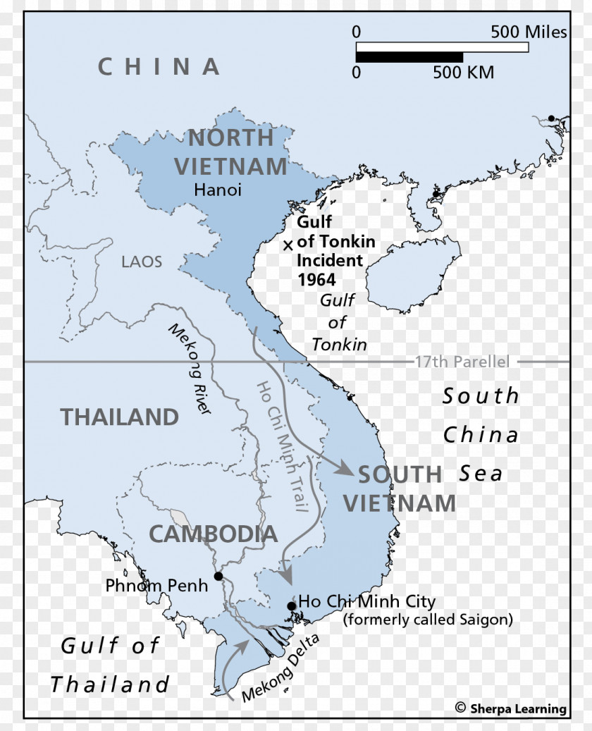 Map Gulf Of Tonkin Incident World United States PNG