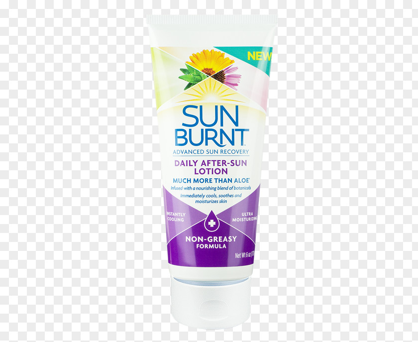 Sun Lotion Sunscreen Cream SunBurnt Advanced Recovery After-Sun Gel PNG