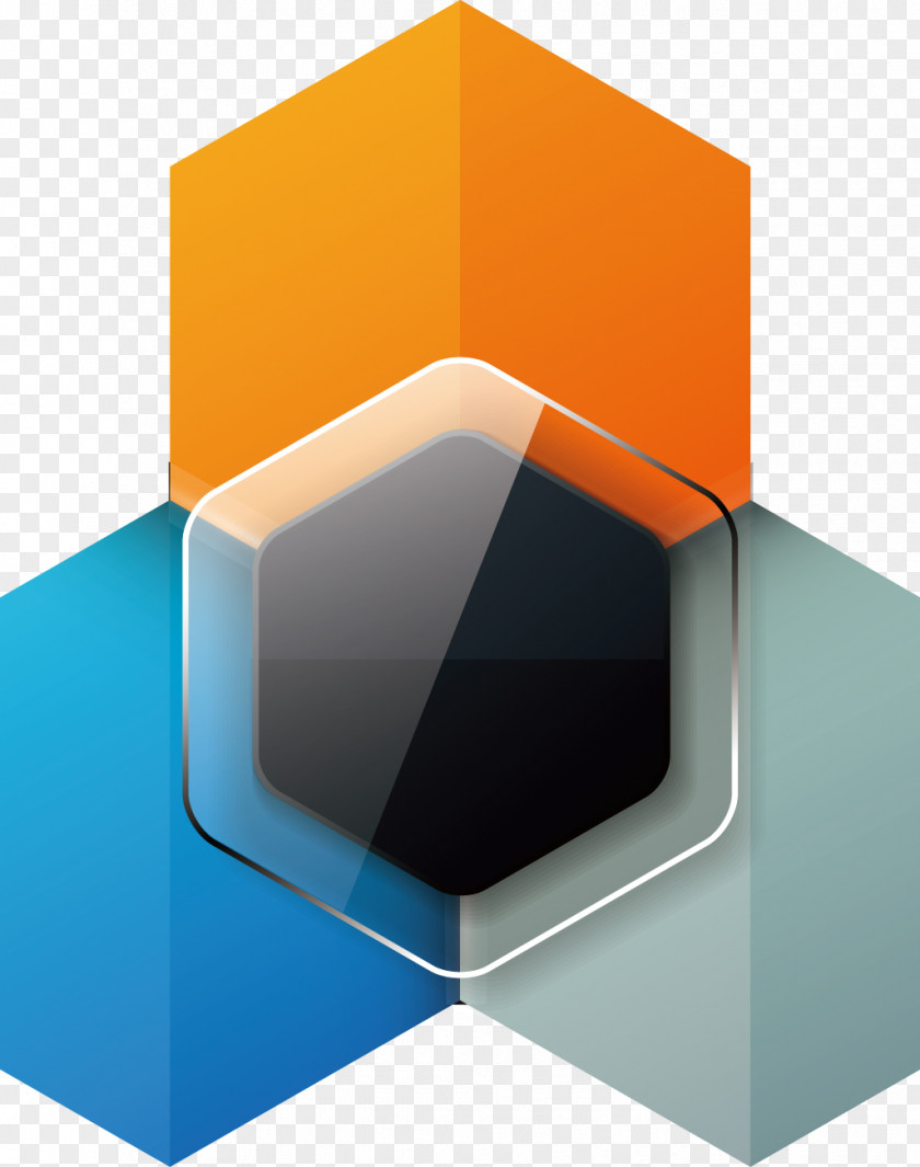 Vector Creative Design Perspective Diagram Hexagon Directory Square Shape PNG