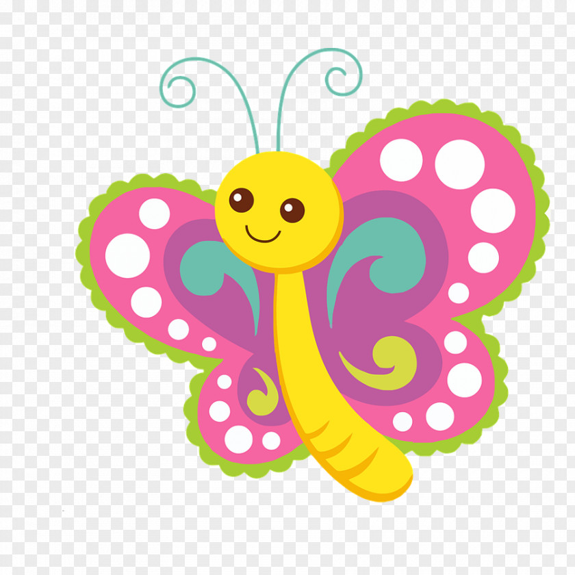 Cute Cartoon Butterfly Clip Art PNG