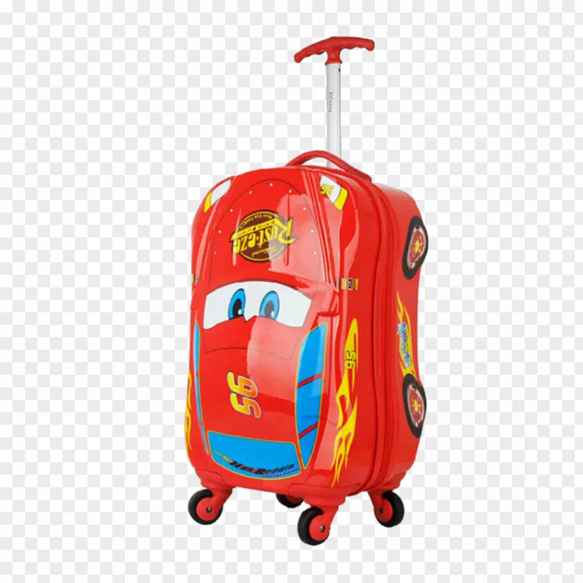 Red Car Trunk Hand Luggage Suitcase Baggage PNG